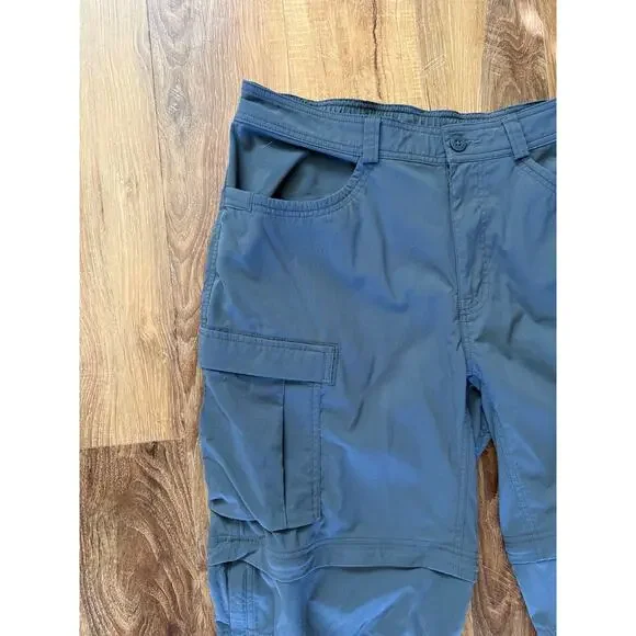 REI Co-Op Sahara Convertible Pants 36 X 34 Stone Blue Men’s Hiking Camping EUC